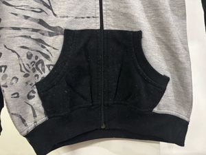 Animal Print Zip-Up Hoodie