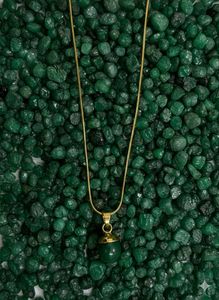 Green Stone Pendant Necklace