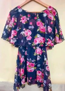 Floral Cape Top