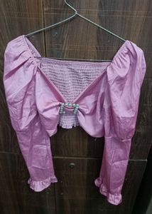 Pink Pearl Detail Top