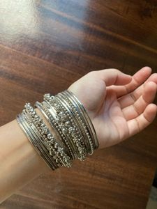 Silver Bangle Set