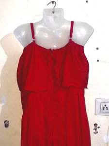 Red Spaghetti Strap Dress