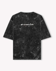 SAAHO MOVIE PUFF PRINTED ACID WASHED T-sh