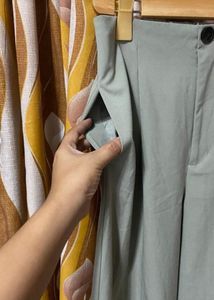 Light Sage Green High Waisted Trouser