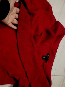 Burgundy Off-the-Shoulder Sweater