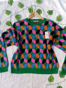 Y2k Colorful Pattern Pullover 💚