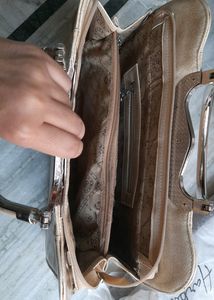 Elegant Cream Handbag For Women