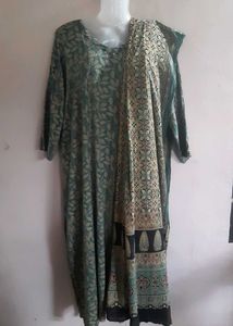 Pure Cotton Kurta And Duppatta (Bust40-42)