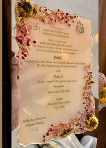 Resin Wedding Invitation Card
