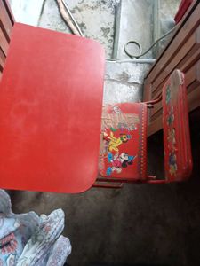 Children&#39;s Red Table &amp; Chair Set