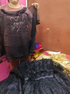 Black Gown With Ponchu