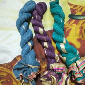 New Sparkly Dupattas - Blue, Purple & Green