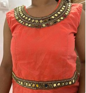 Peach Colour Frock