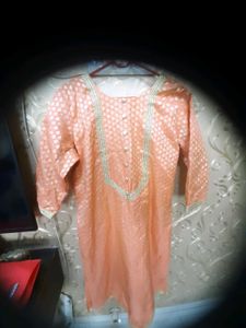 Embroidered Kurta Golden Touch With Double Liner