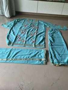 Teal Embroidered Salwar Kameez Set
