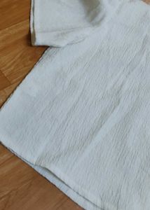 Off White Crop Shirt Can Be Used As A Jacket