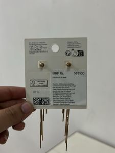 H&amp;M Gold Bow Drop Earrings