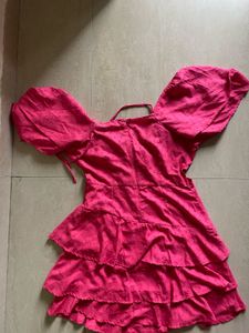 pink Cute Dress Perfect For Cafe