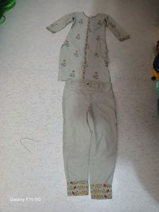 Floral Embroidered Kurta Pant Set