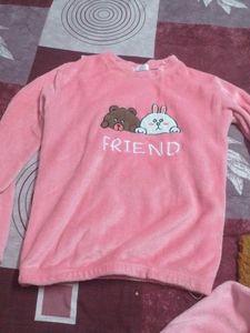 Cute Pink &#39;Friend&#39; Top and lower