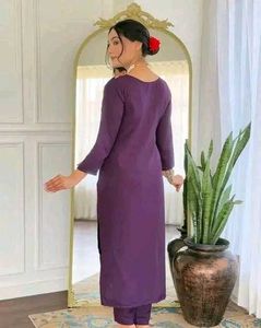Elegant Purple Kurta Set