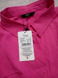SHEIN BRAND Pink Button Down Shirt