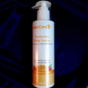 Wishcare sunscreen body lotion spf50pa+++