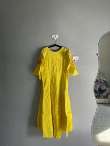Yellow Embroidered Dress