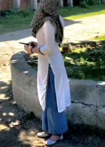 White Embroidered Kurti Set