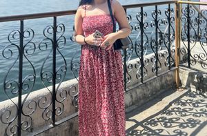 Red Floral Print Sundress