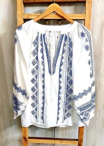 Boho Embroidered Peasant Top size-44-46