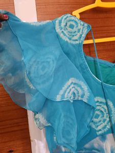 Blue &amp; White Tie-Dye Dress