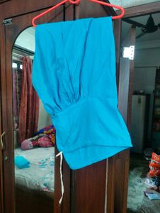 Sky-blue Long Kurti Pant.