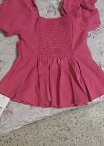 Pink Smocked Top