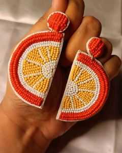 Citrus Slice Beaded Earrings🍊