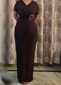 Elegant Brown Maxi Dress