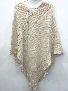 Stylish Crochet Poncho with Fringe