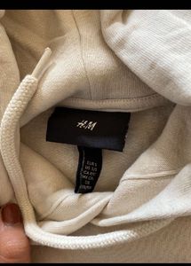 H&amp;M beige Hoodie with love logo