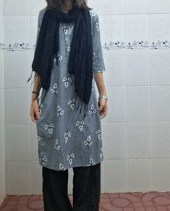 Grey Gray Crepe kurti