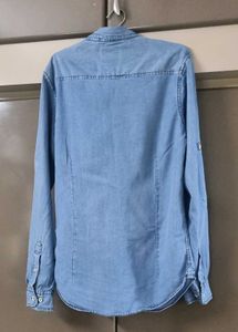 Light Wash Denim Button-Down Shirt