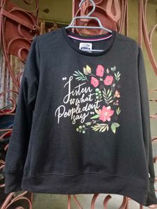 Black Printed Sweatshirt