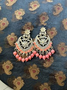 Jhumkas With Stones And Beads