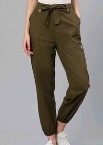 Olive Green Casual Joggers