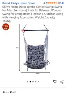 Jumbo Hanging Swing with Cushion/Jhula