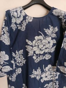 Navy Blue Floral PALAZO SUIT SET