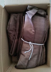 2 sets of premium curtains( 4 pieces) and one queen size bedsheet