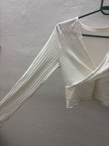 White Long Sleeve Top