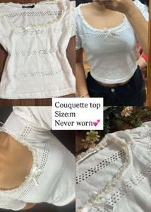 Cute White Crop Top