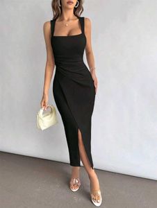 Elegant Black Midi Dress