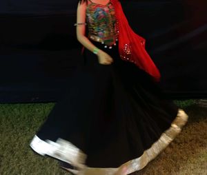 Pure cotton flared skirt